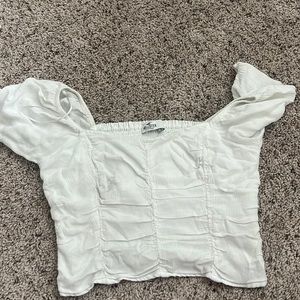 white hollister top